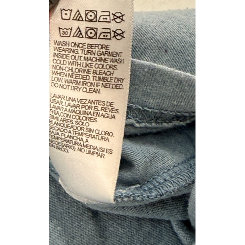 Lucky Brand Mens Henley Shirt Medium Blue Long Sleeve Casual Cotton Top - Picture 6 of 8